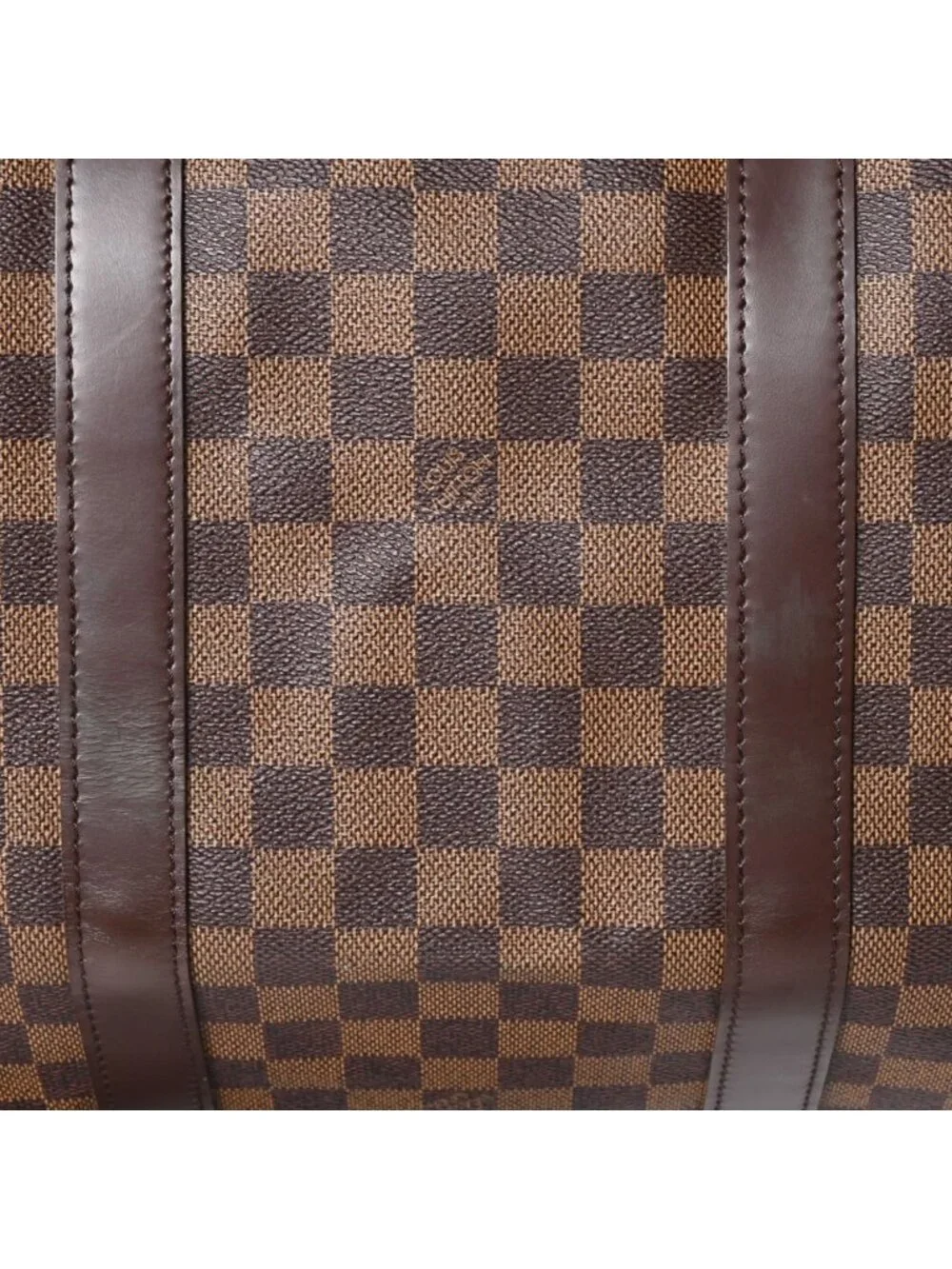 Louis Vuitton Keepall Bandouliere 55 Boston Bag Damier Ebene Brown Gold